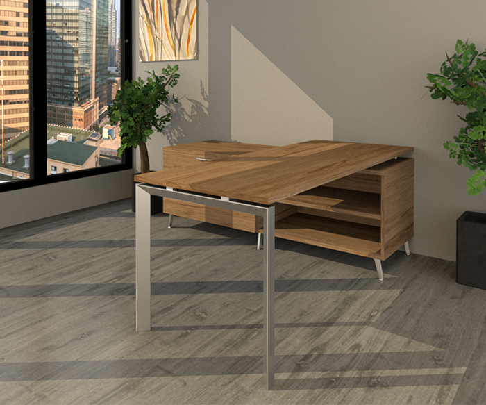 Inspire Right Extended L-Shaped Workstation