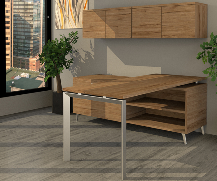 corner shelf desk
