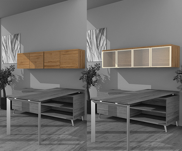 cabinets with glass