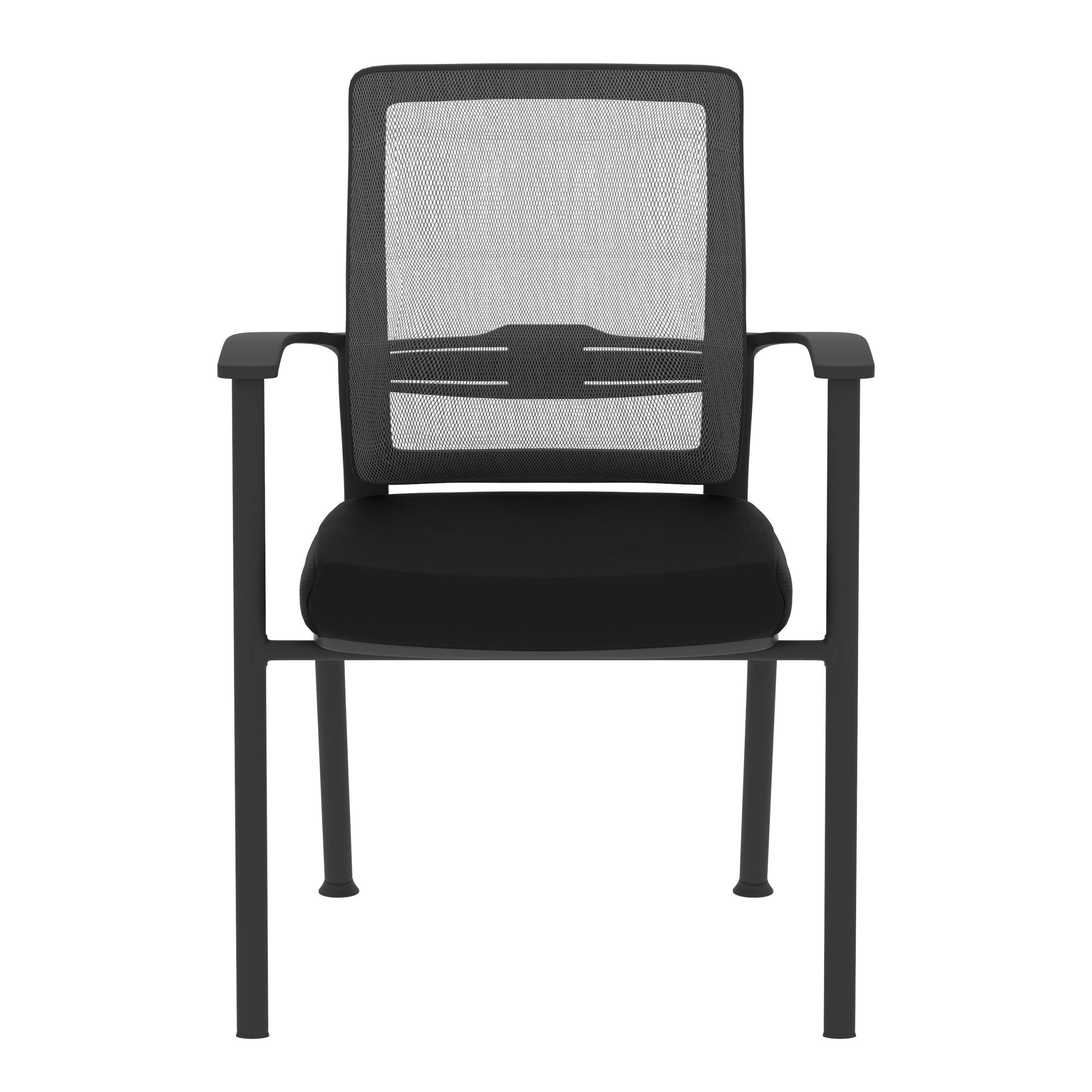 CoreComfort Black frame, Black Fabric Seat, Grey/Black Mesh back Guest chair - Image 3