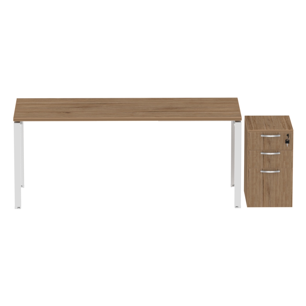 Inspire 24" Deep X 48" or 60” or 71" Wide Desk with Matching Pedestal - Various Colors - Image 5