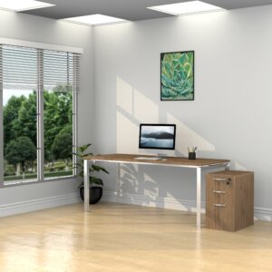 Inspire 24" Deep X 48" or 60” or 71" Wide Desk with Matching Pedestal - Various Colors