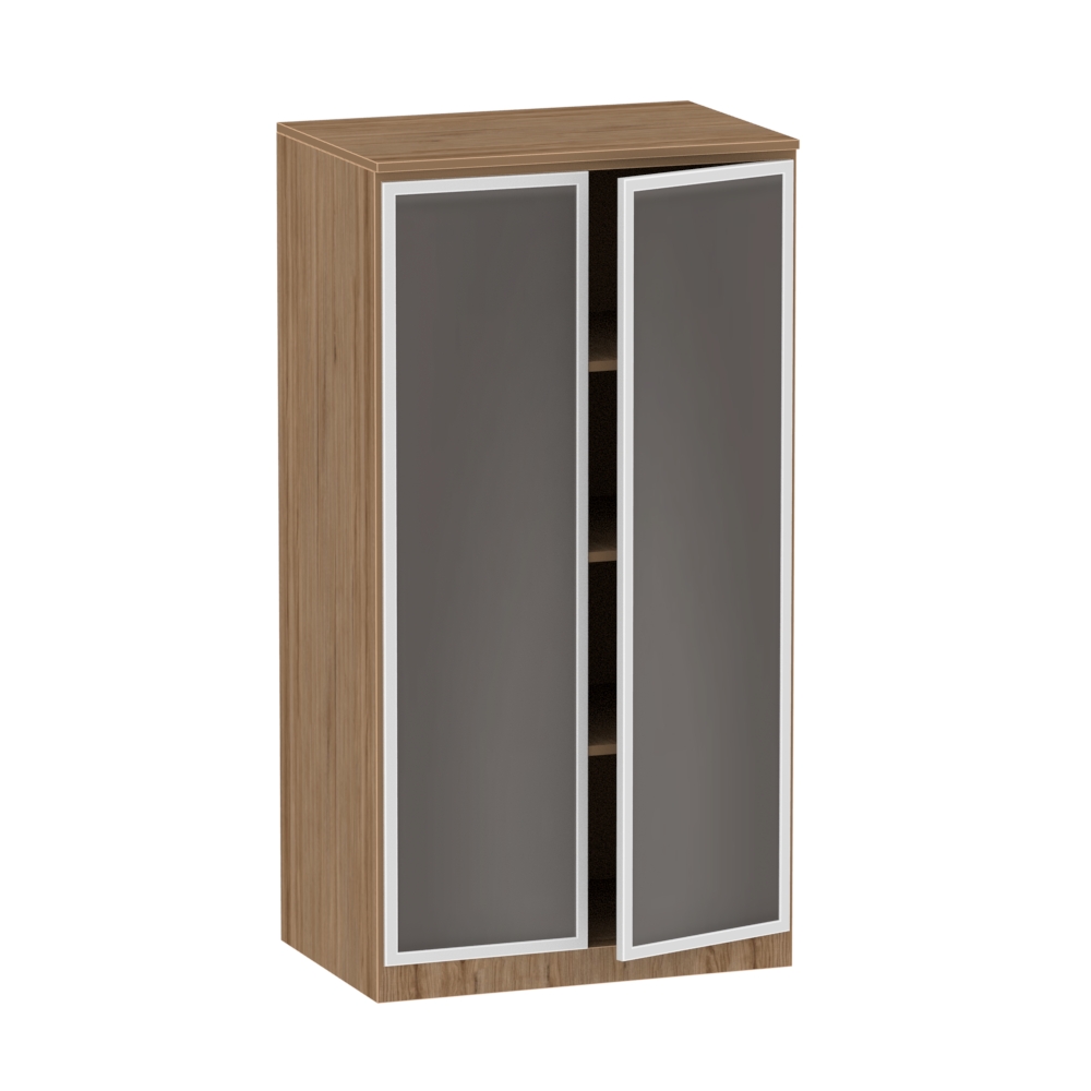 Two Door Tall Storage w/ Glass Doors - Various Colors - Image 4
