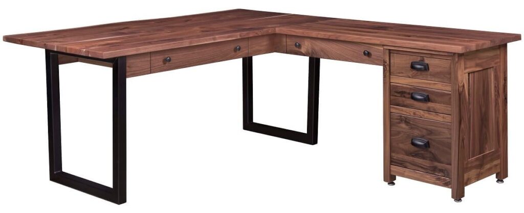l shaped wooden desk